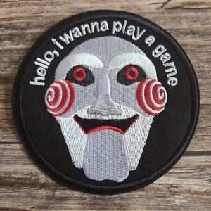 Jigsaw Saw Do You Want To Play A Game Horror Iron on Patch